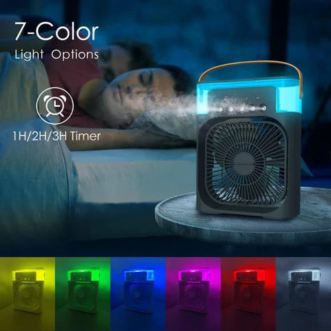 Portable Air Conditioner Fan 3 Wind Speeds 600ml Air Humidifier 7s LED Night Light Personal Cooling Fan Air Cooler Ice Air Cooler Fan Sprays 2 Year Warranty Portable Air Conditioner Fan 3 Wind Speeds 600ml Air Humidifier 7s LED Night Light Personal Cooling Fan Air Cooler Ice Air Cooler Fan Sprays 2 Year Warranty