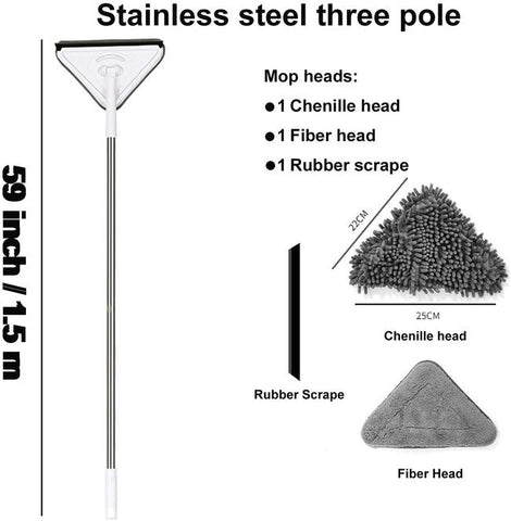 Stainless Steel Triangular Cleaning Mop Stainless Steel Triangular Cleaning Mop