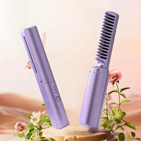 Meneflix Portable Mini Hair Straightener Cordless Rechargeable Mini Adjustable Hair Straightener Hot Comb Meneflix Portable Mini Hair Straightener Cordless Rechargeable Mini Adjustable Hair Straightener Hot Comb