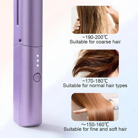 Meneflix Portable Mini Hair Straightener Cordless Rechargeable Mini Adjustable Hair Straightener Hot Comb Meneflix Portable Mini Hair Straightener Cordless Rechargeable Mini Adjustable Hair Straightener Hot Comb