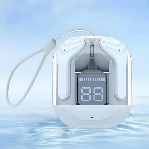 Crystal Portable LED Display Professional Clear Sound Wireless Earbuds Crystal Portable LED Display Professional Clear Sound Wireless Earbuds
